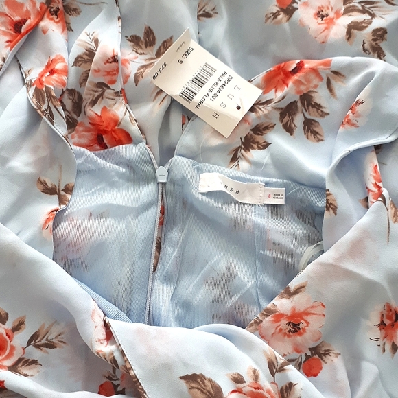 Lush Floral Blue Maxi Dress - Picture 10 of 11